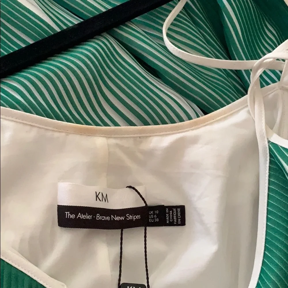 Karen Millen Two Tone Pleated Maxi Dress s 6 - Picture 14 of 14